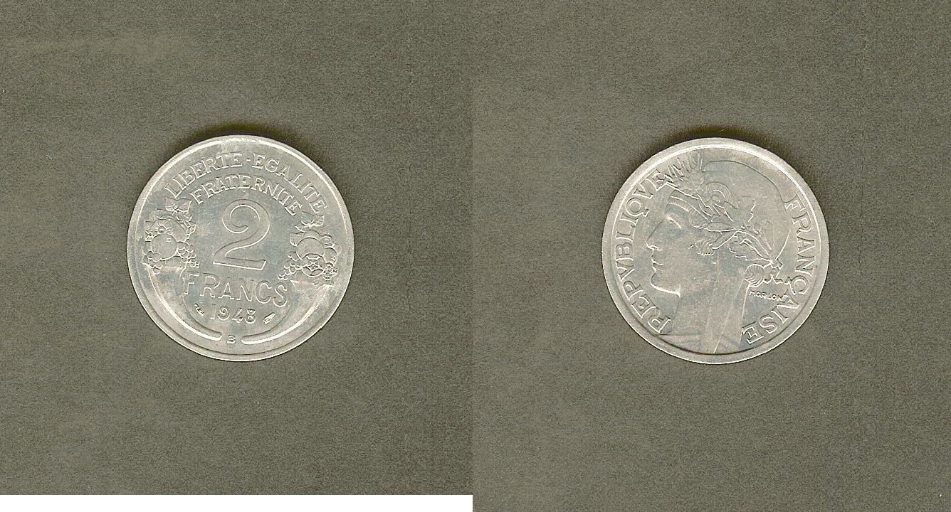 2 francs Morlon, aluminium 1948 Beaumont-Le-Roger SPL-